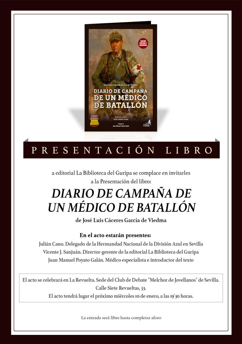 Presentación del libro "Diario de campaña de un médico de batallón" en Sevilla